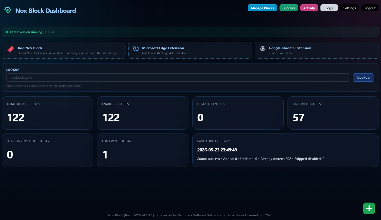 Main Dashboard